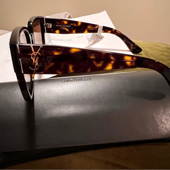 YSL SL M9N 003 square, tortoise sunglasses - Picture 4 of 14